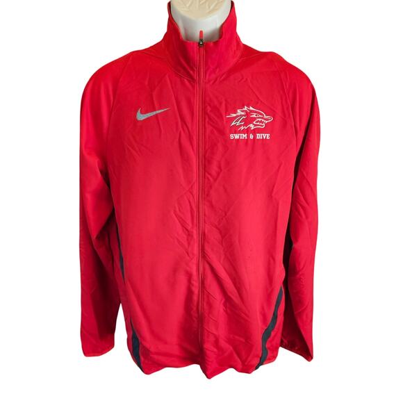 Stony Brook seawolves swimming and diving Nike team zip up jacket EUC small S - Picture 1 of 7